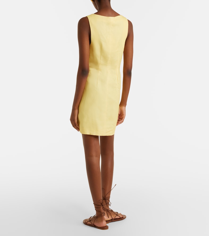  Cala De La Cruz Cala De La Cruz Rhoda Printed Linen Minidress 