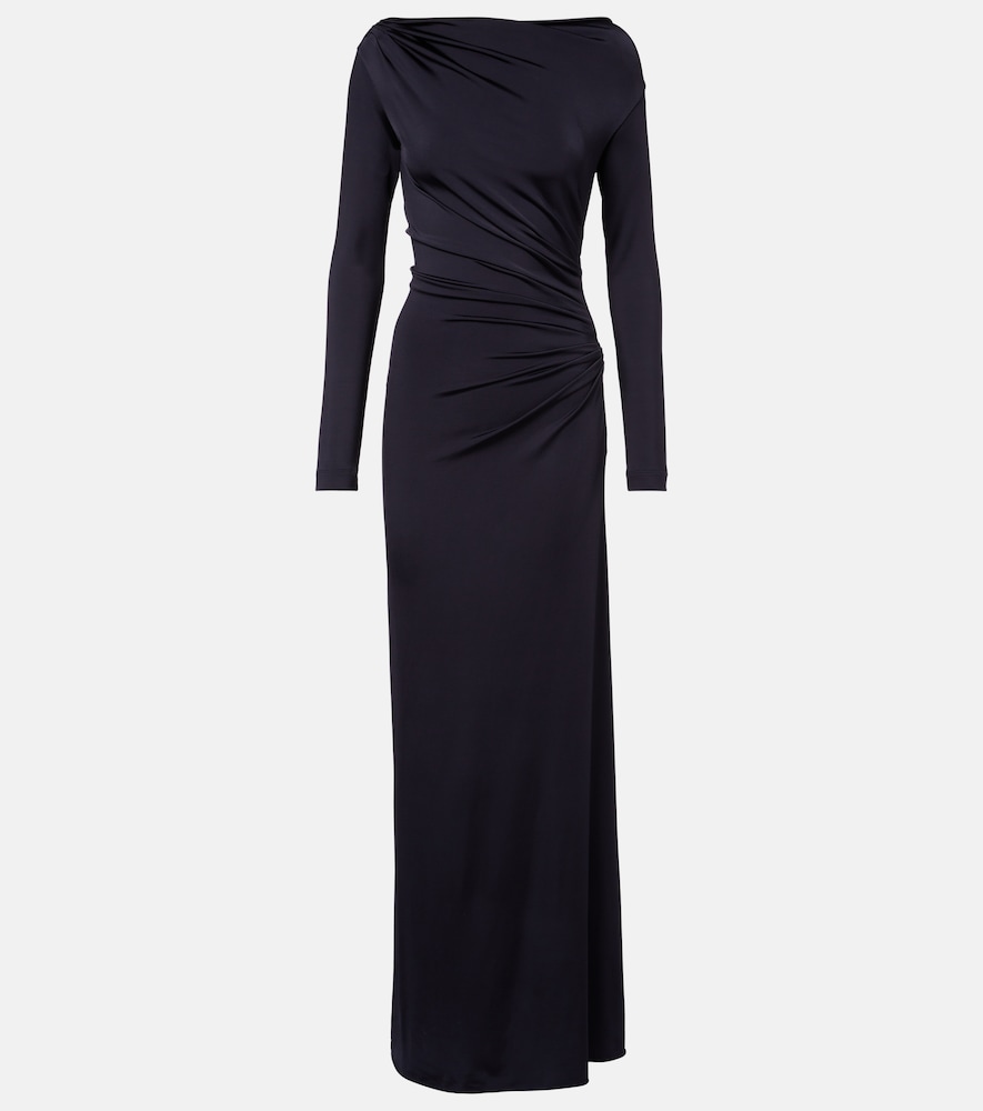 Victoria Beckham Gathered jersey maxi dress