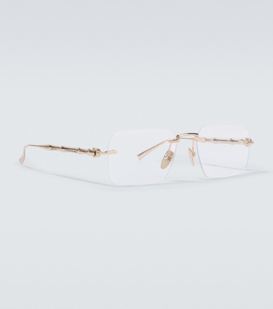 Gucci Gucci Runde Brille Aus Bambus 