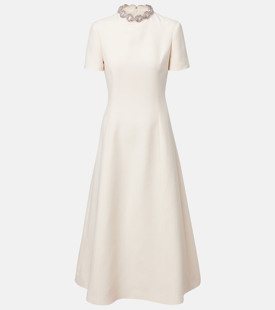 Verziertes Midikleid aus Crêpe Couture