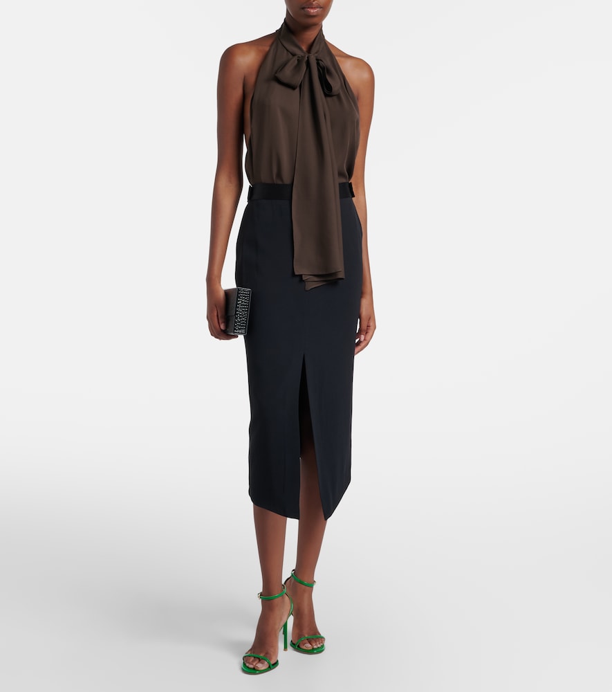 Tom Ford Satin pencil skirt | Thumbnail 4 Tom Ford Satin pencil skirt | Thumbnail 4