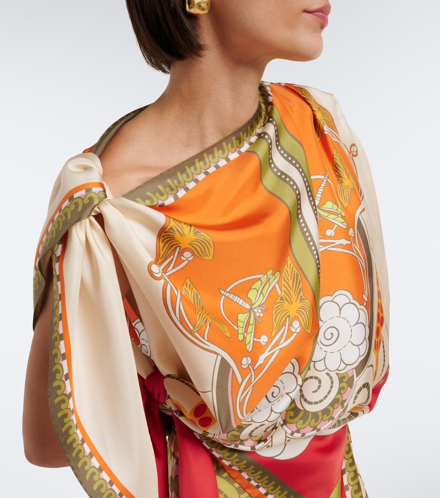 La DoubleJ Full-On printed silk twill top | Thumbnail 5