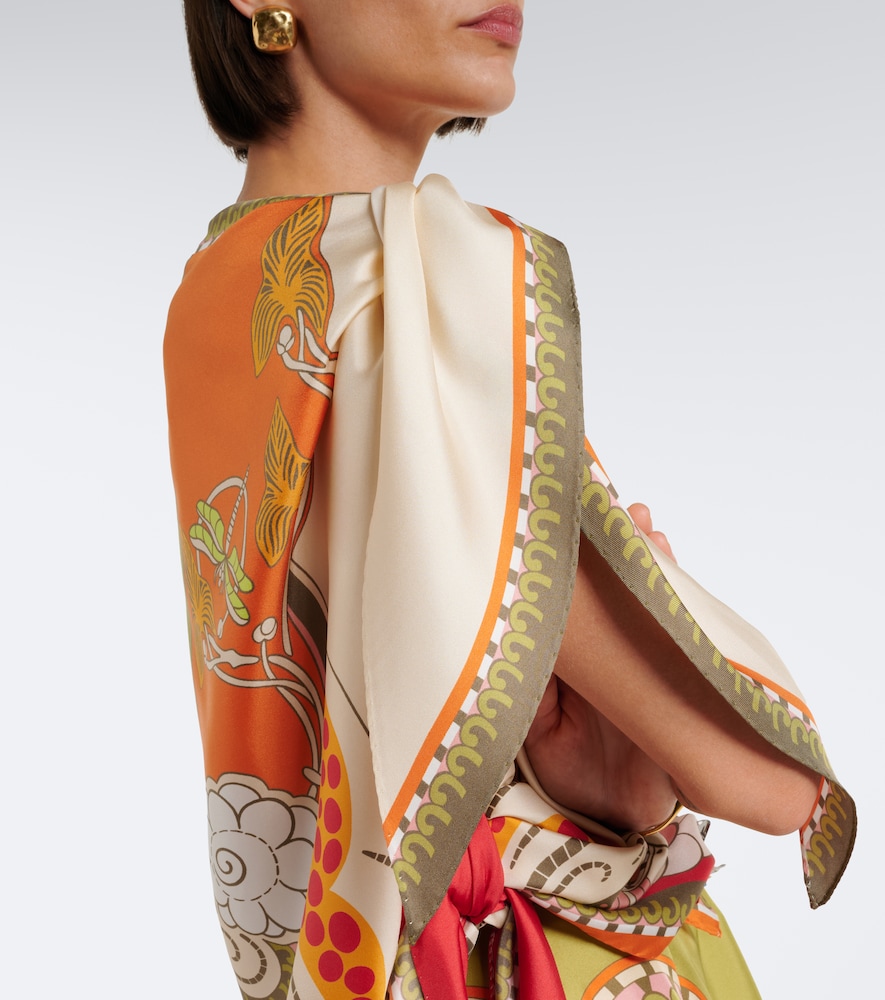 La DoubleJ Full-On printed silk twill top | Thumbnail 3