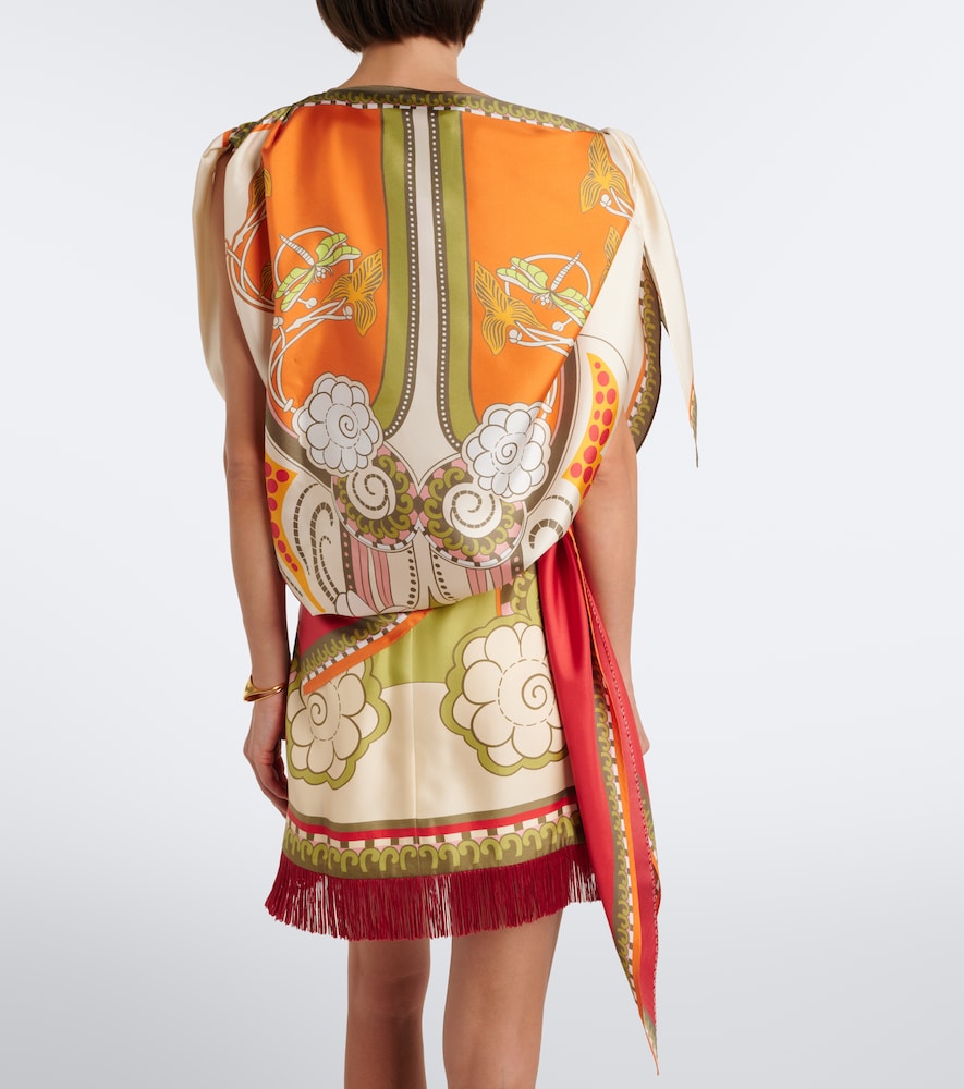 La DoubleJ Full-On printed silk twill top | Thumbnail 2