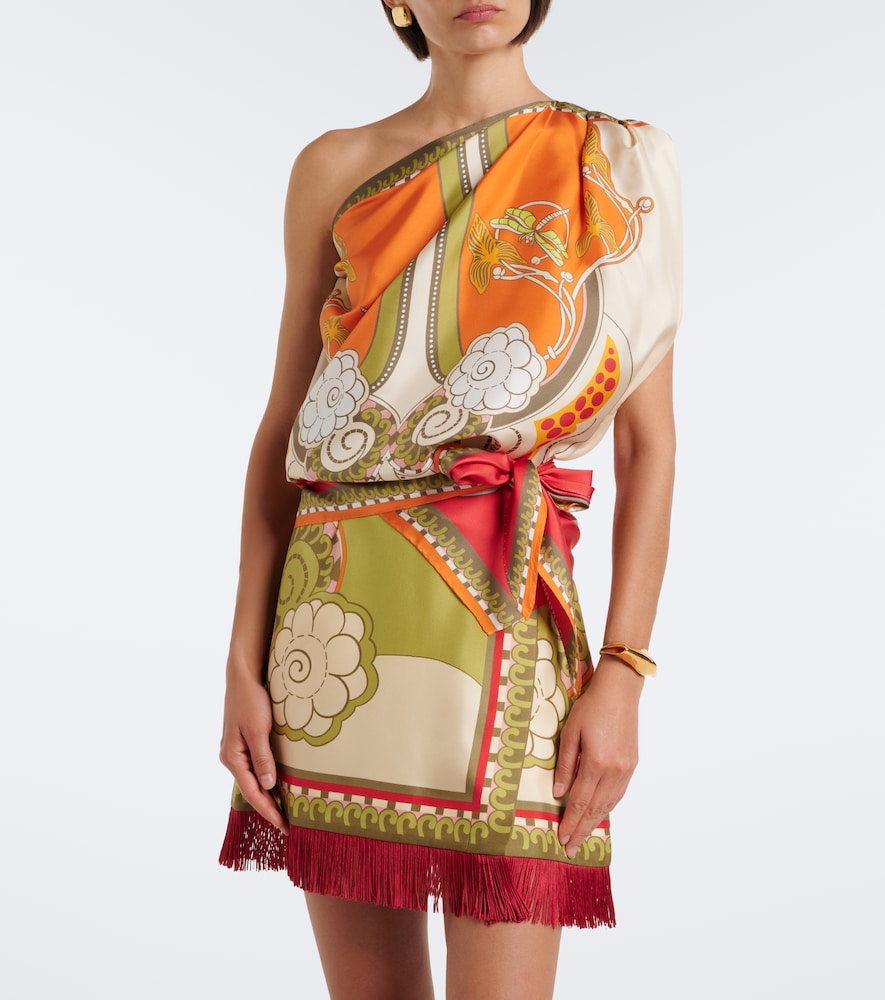 La DoubleJ Full-On printed silk twill top | Thumbnail 4
