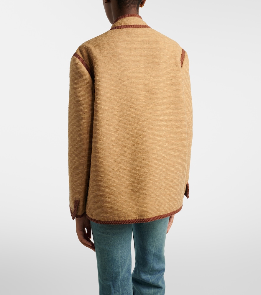 Blazé Milano Curly Cotton And Linen-Blend Jacket