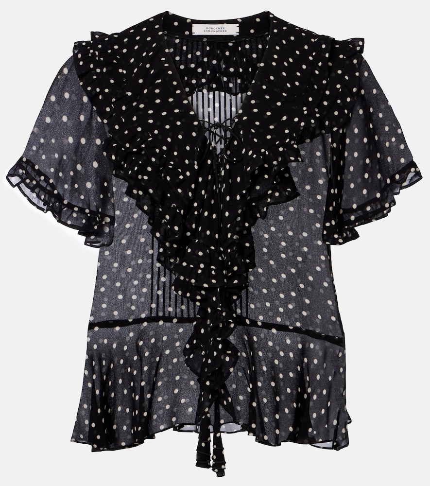 Dorothee Schumacher Dancing Dots polka-dot georgette blouse