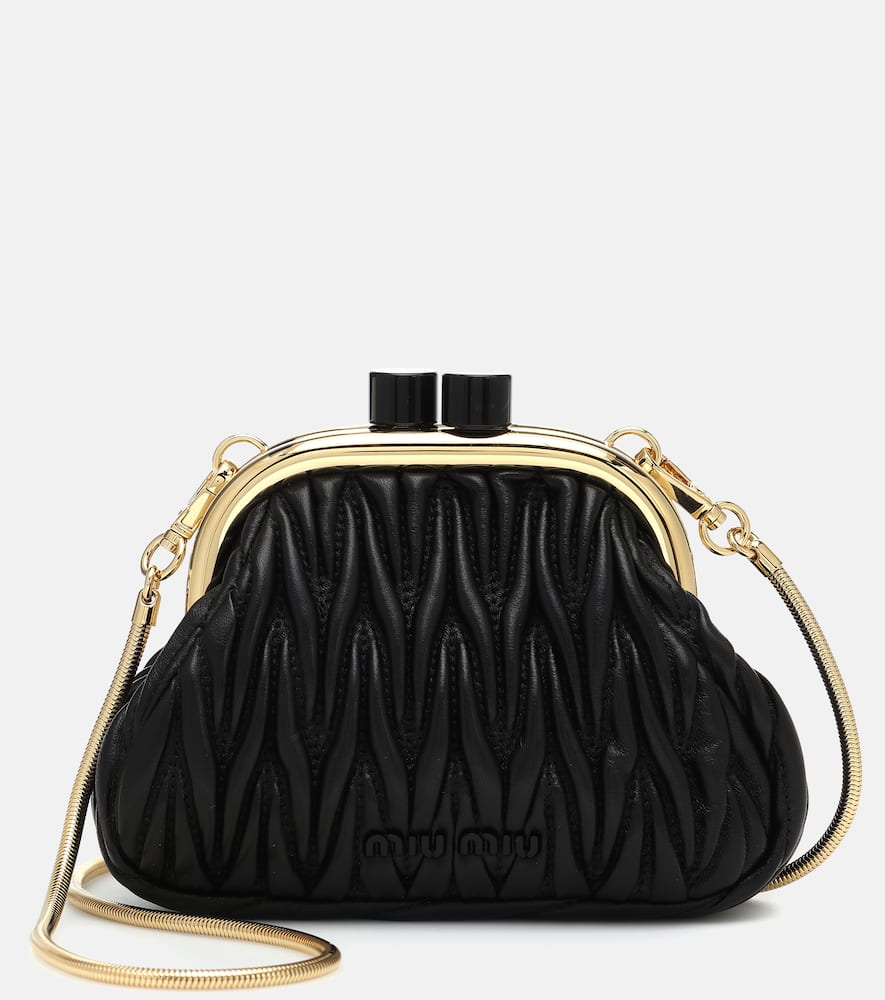 Miu Miu Miu Belle Mini matelassé leather clutch
