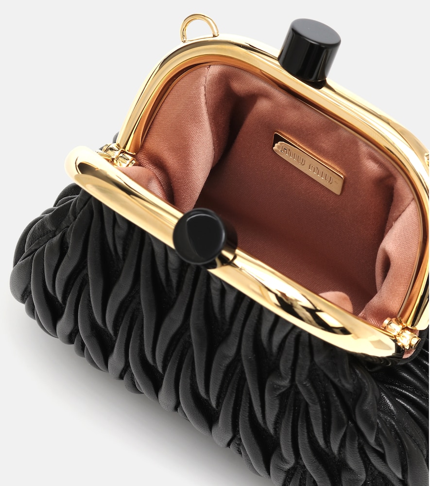  Miu Miu Miu Miu Clutch Miu Belle Mini De Piel Matelassé 