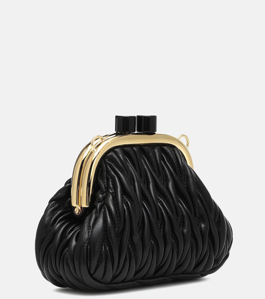  Miu Miu Miu Miu Clutch Miu Belle Mini De Piel Matelassé 