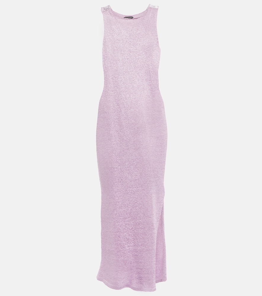 Tom Ford Knit Maxi Dress In Light Parma Violet