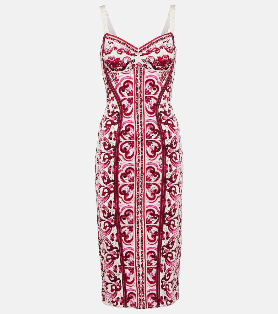 Dolce & Gabbana Printed marquisette midi dress