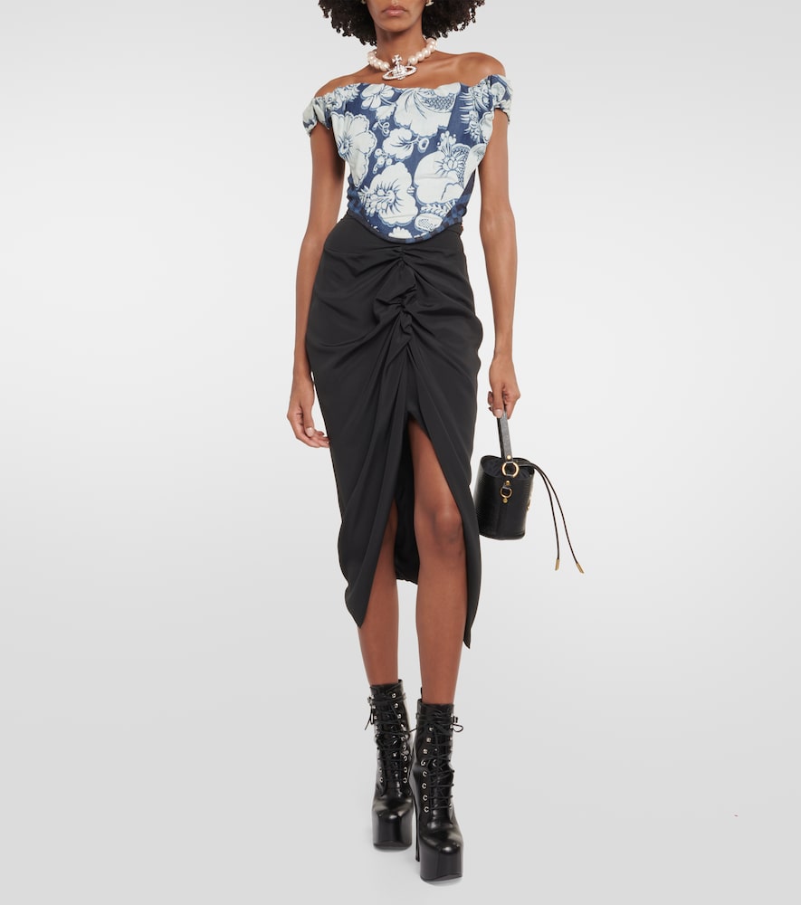 Vivienne Westwood Sunday floral denim corset top