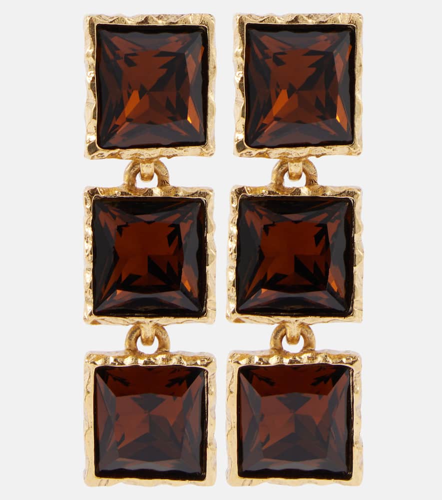 Oscar de la Renta Tennis embellished earrings