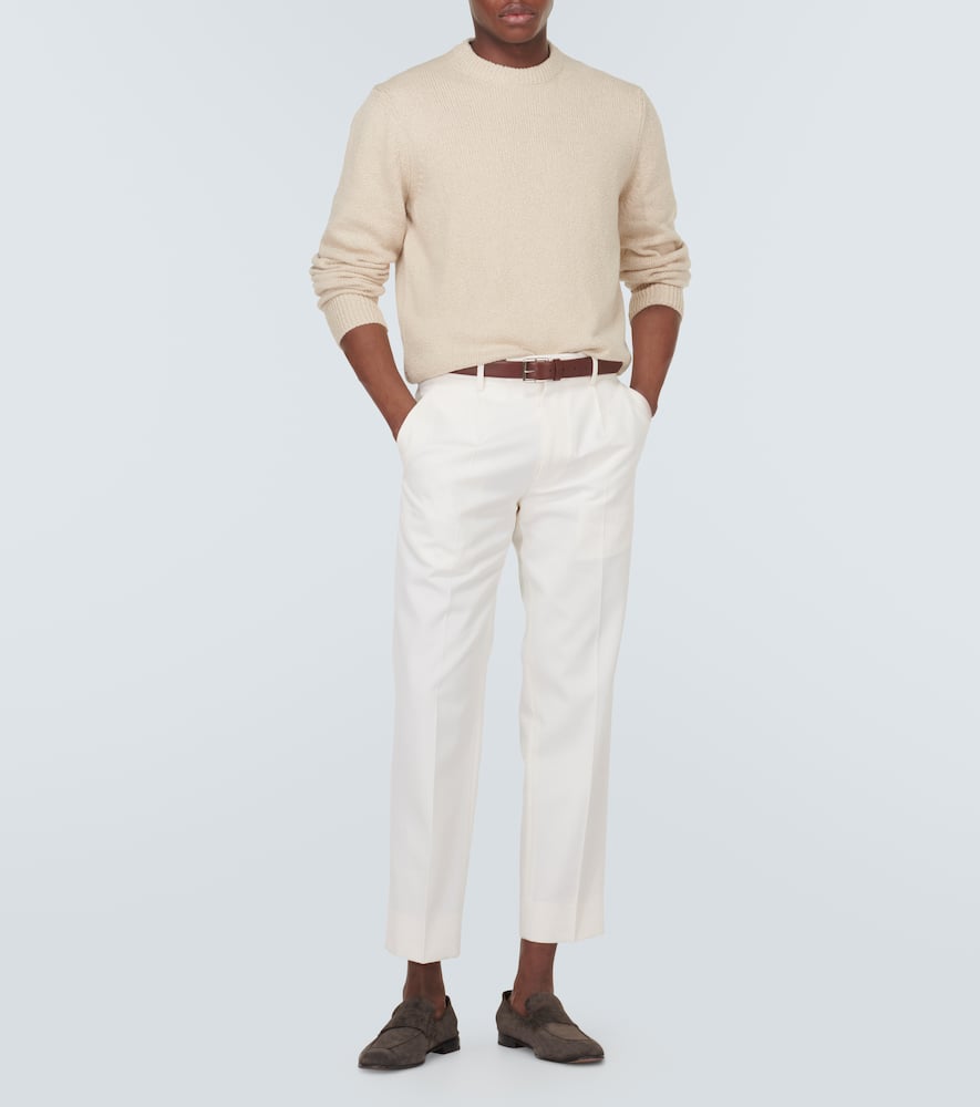 Zegna Cotton Sweater In Beige