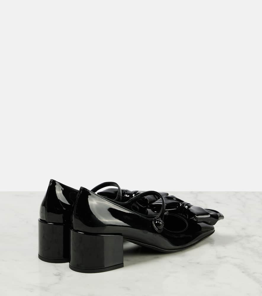 Shop Valentino Bowjane 50 Patent Leather Mary Jane Pumps In Schwarz