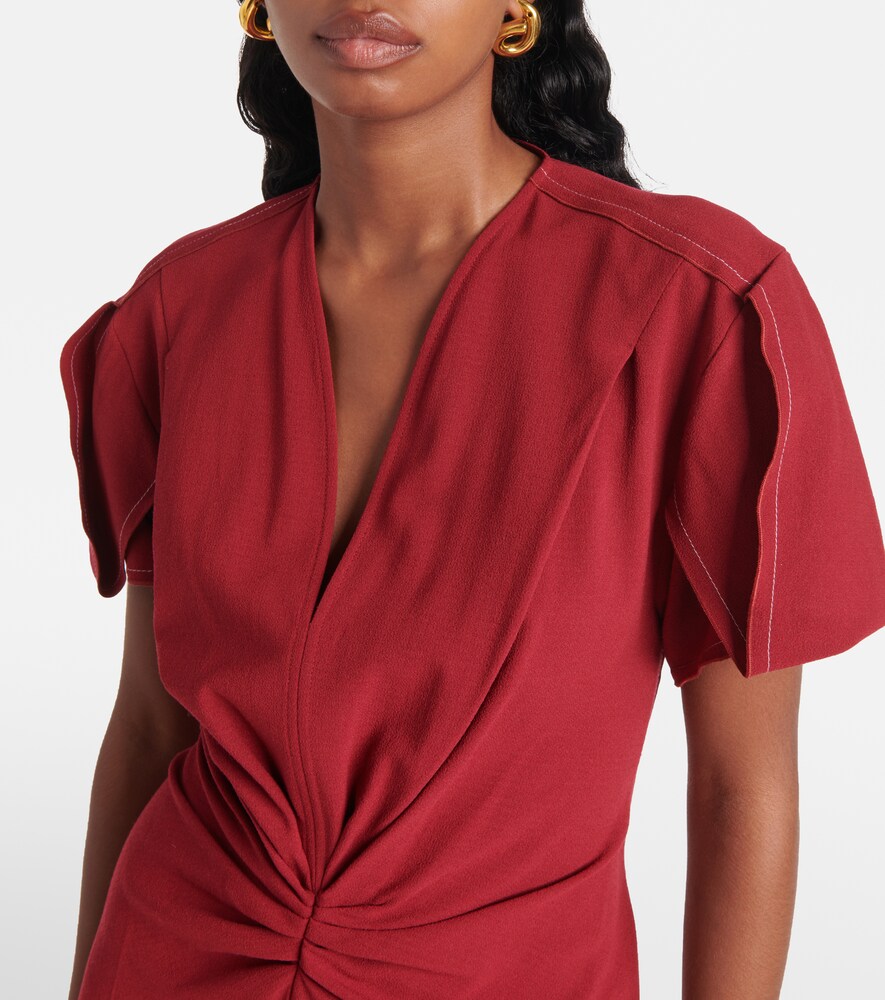  Victoria Beckham Victoria Beckham Midikleid Aus Einem Wollgemisch 