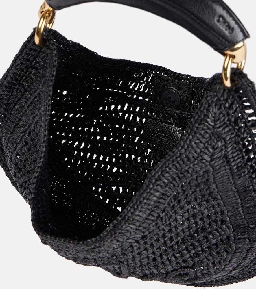 Chloé Chloe Women Black Raffia Banana Handbag