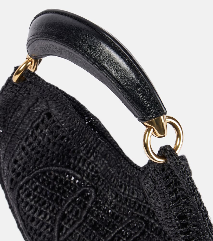 Chloé Chloe Women Black Raffia Banana Handbag