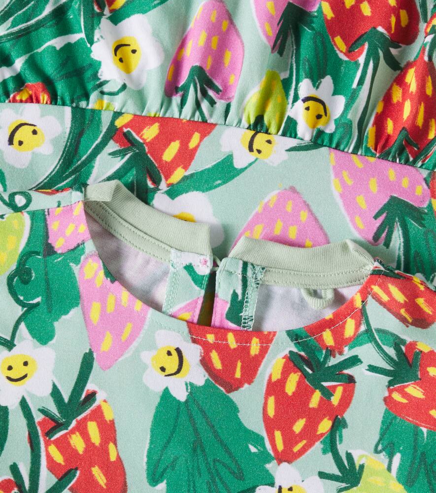 Stella Mccartney Bedrucktes Kleid Aus Baumwoll-jersey In Grün