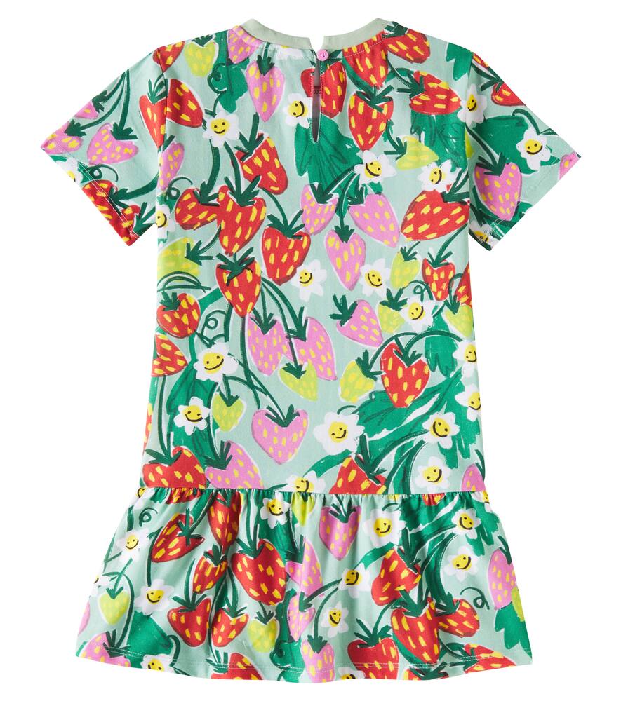 Stella Mccartney Bedrucktes Kleid Aus Baumwoll-jersey In Grün