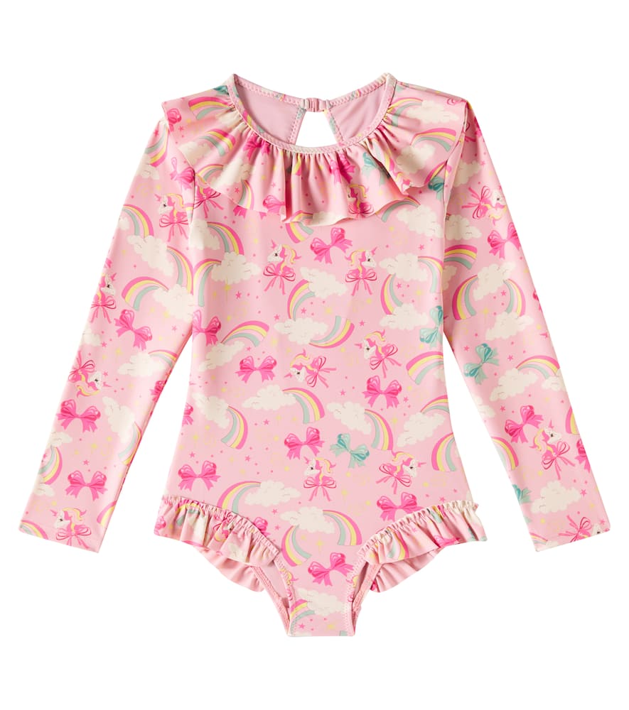 Konges Slojd Manuca Printed Ruffled Swimsuit In Multicoloured
