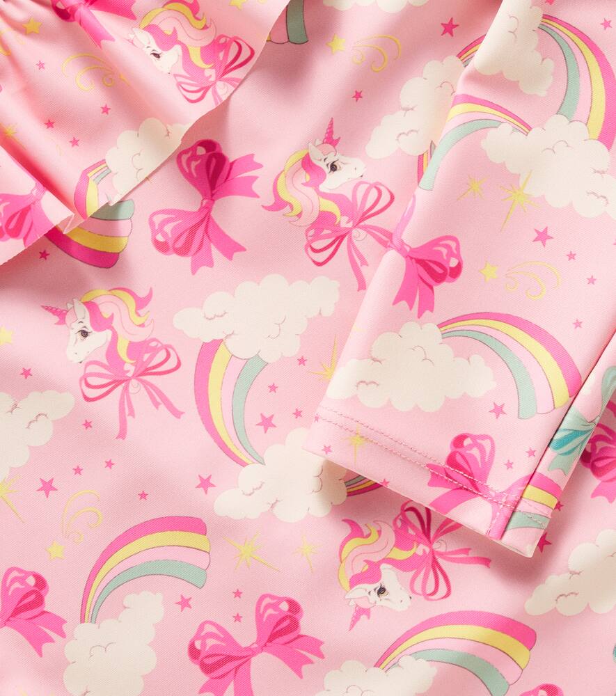 Konges Slojd Manuca Printed Ruffled Swimsuit In Multicoloured