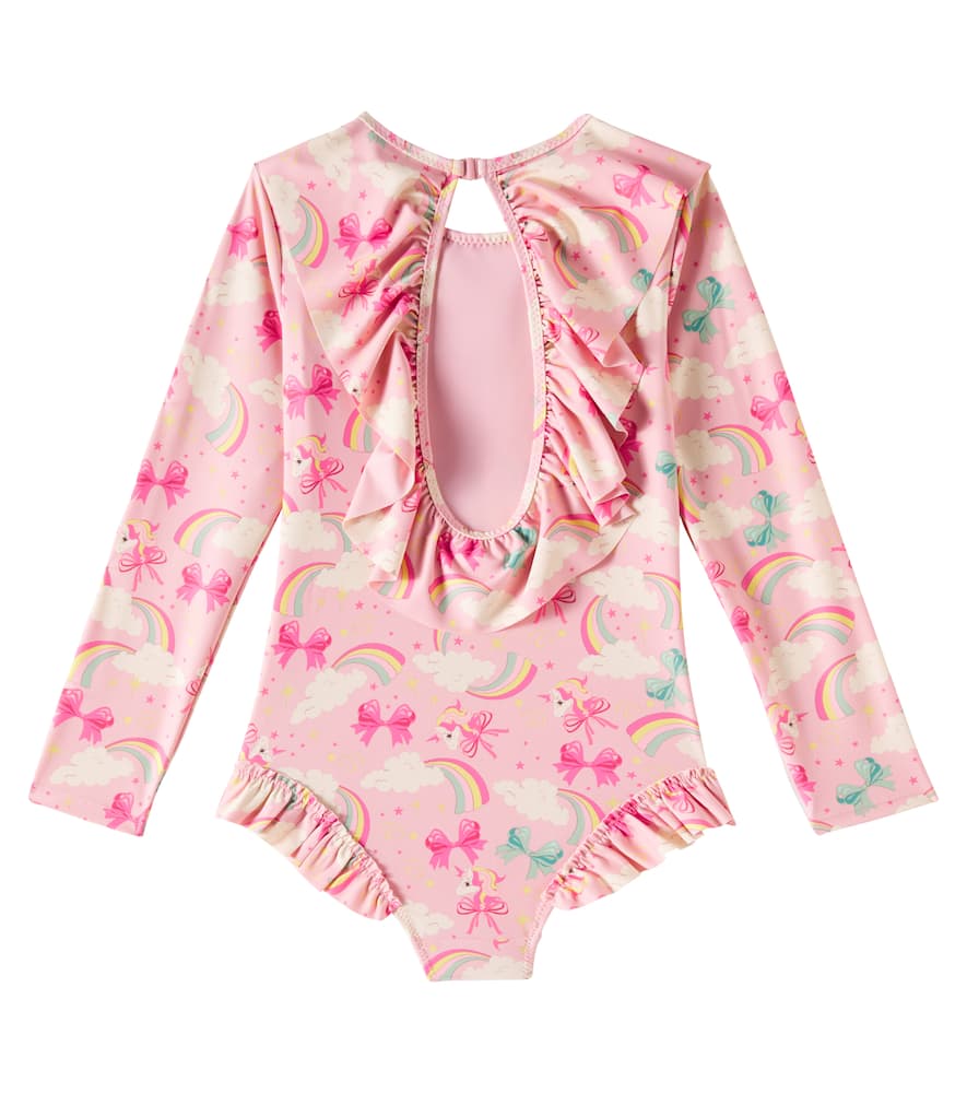 Konges Slojd Manuca Printed Ruffled Swimsuit In Multicoloured