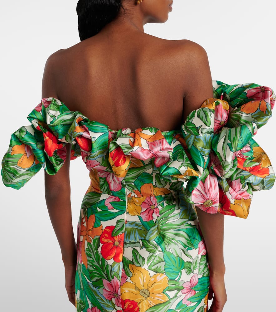 Alemais Printed Off-shoulder Maxi Dress In Multicoloured