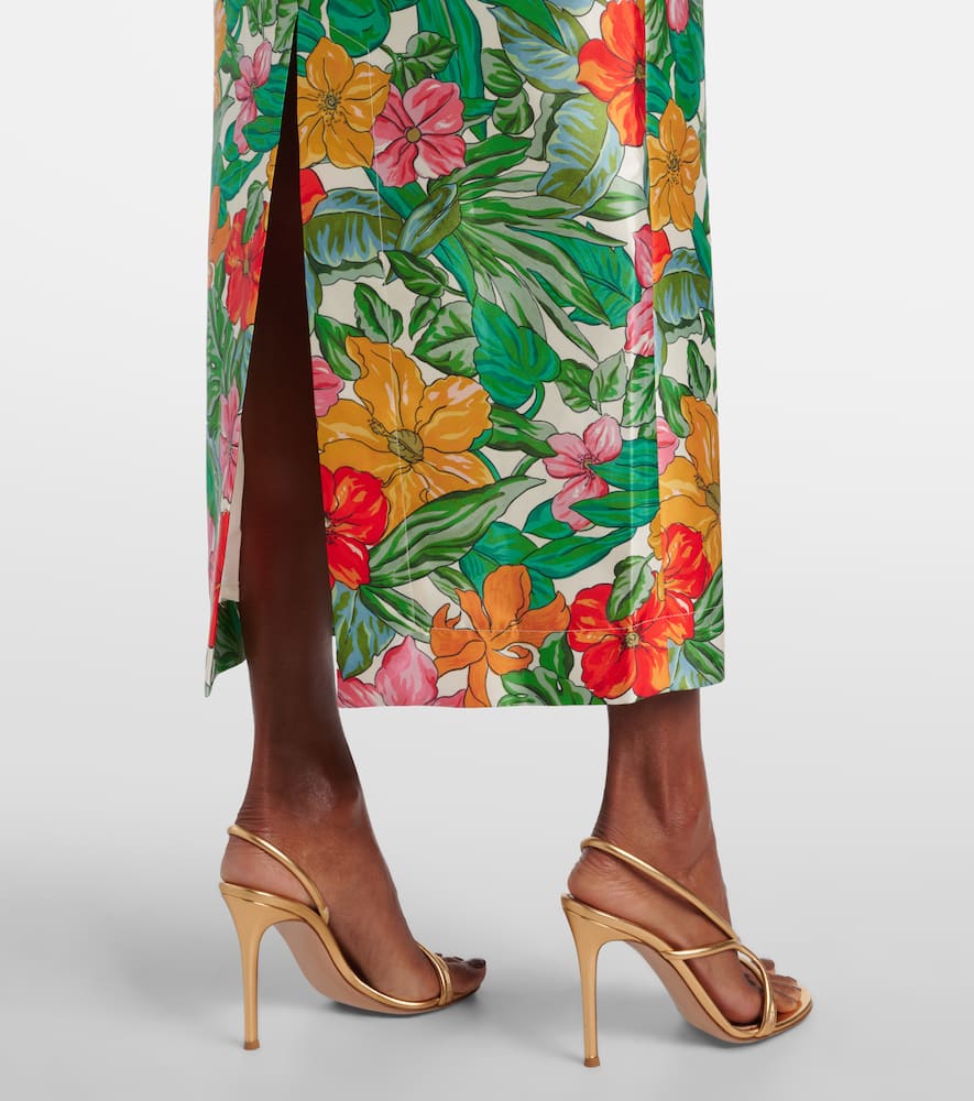 Alemais Printed Off-shoulder Maxi Dress In Multicoloured