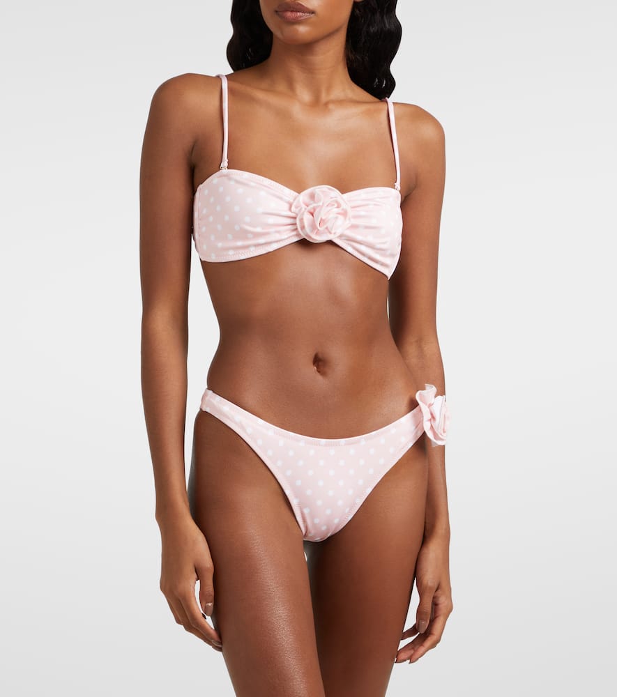 Bananhot Nami Polka-dot Bikini Bottoms In Pink