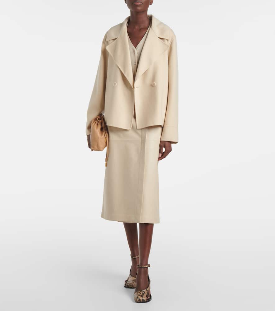 Joseph Rollet Wool And Silk Coat In Neutral