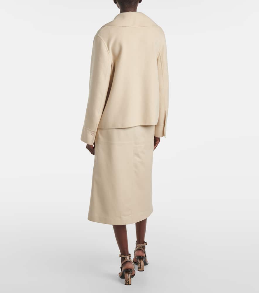 Joseph Rollet Wool And Silk Coat In Neutral
