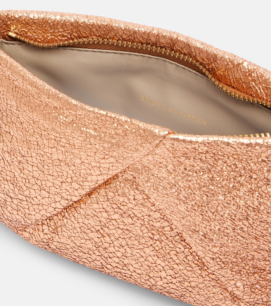  Dries Van Noten Dries Van Noten Metallic Leather Clutch 