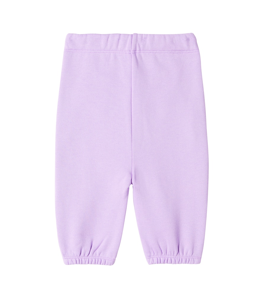 Stella Mccartney Baby Printed Cotton Sweatpants In Purple