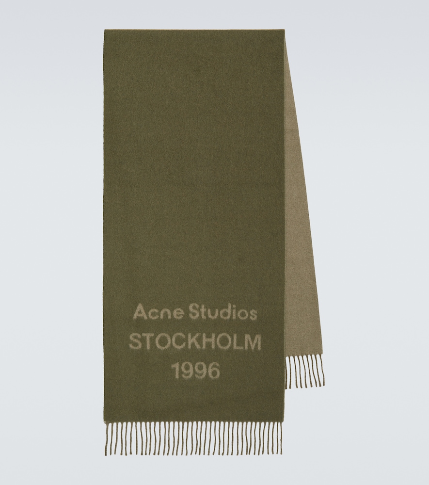 Acne Studios charpe en jacquard de laine logo 270 €