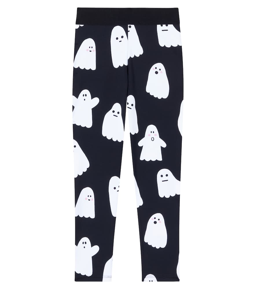 Stella Mccartney Ghost-print Leggings In Black