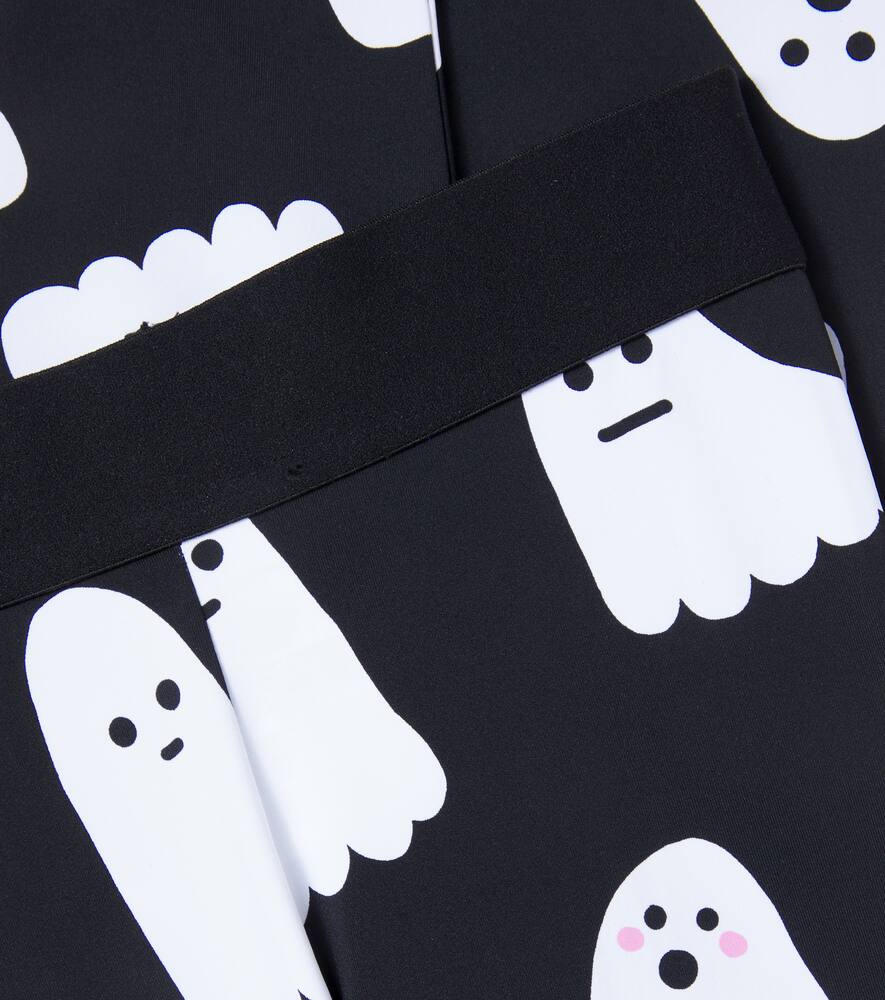 Stella Mccartney Ghost-print Leggings In Black