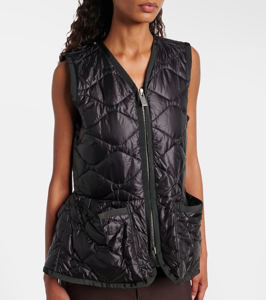 Sacai 2 In 1 Leather Jacket In Brown