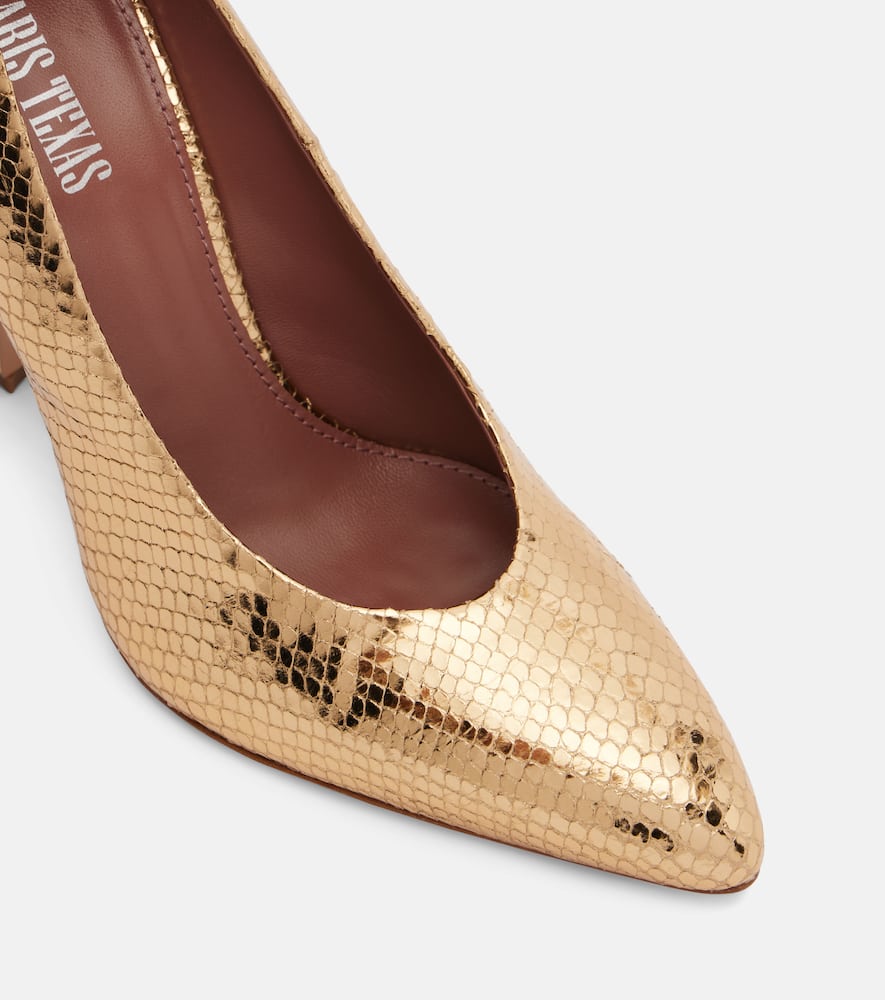 Paris Texas Elsa 100 Metallic Leather Pumps In Gold