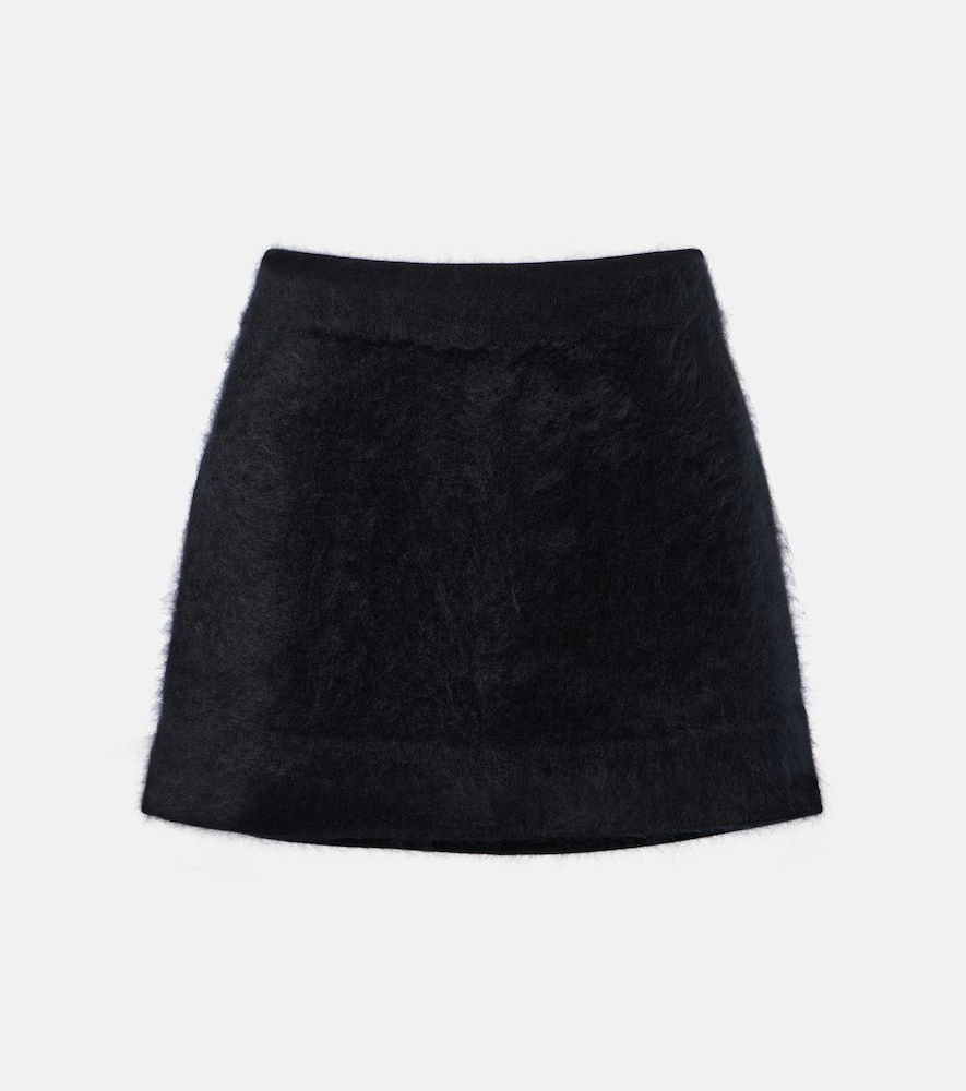 Dorothee Schumacher Fluffy Statement Wool-blend Miniskirt In Black
