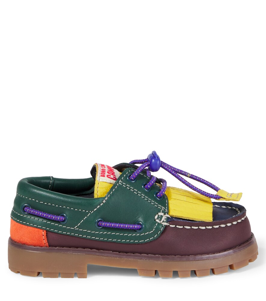  Bobo Choses Bobo Choses X Camper Compas Nautic Leather Boat Shoes 