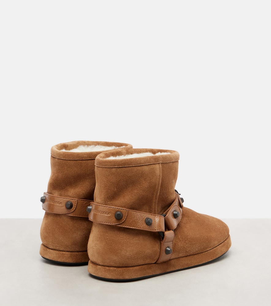 Balenciaga Alaska Suede Ankle Boots In Brown