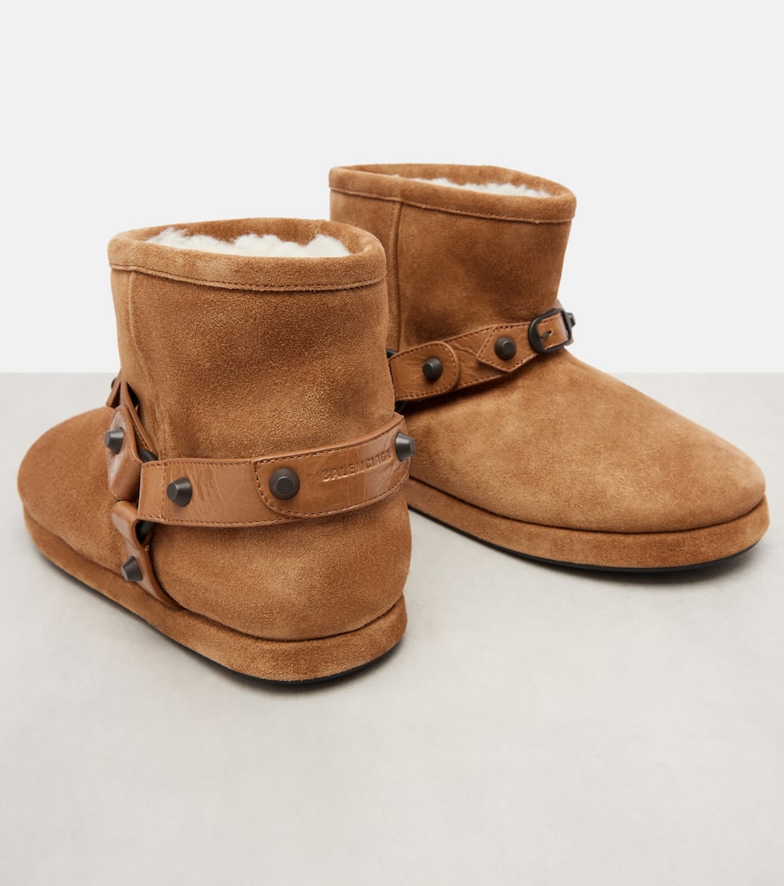 Balenciaga Alaska Suede Ankle Boots In Brown