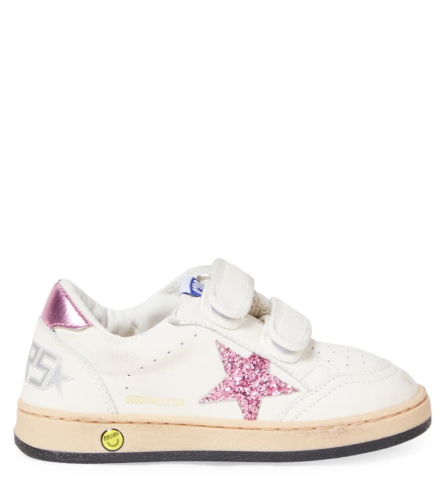 Golden Goose Ball Star Glitter Leather Sneakers In Multi