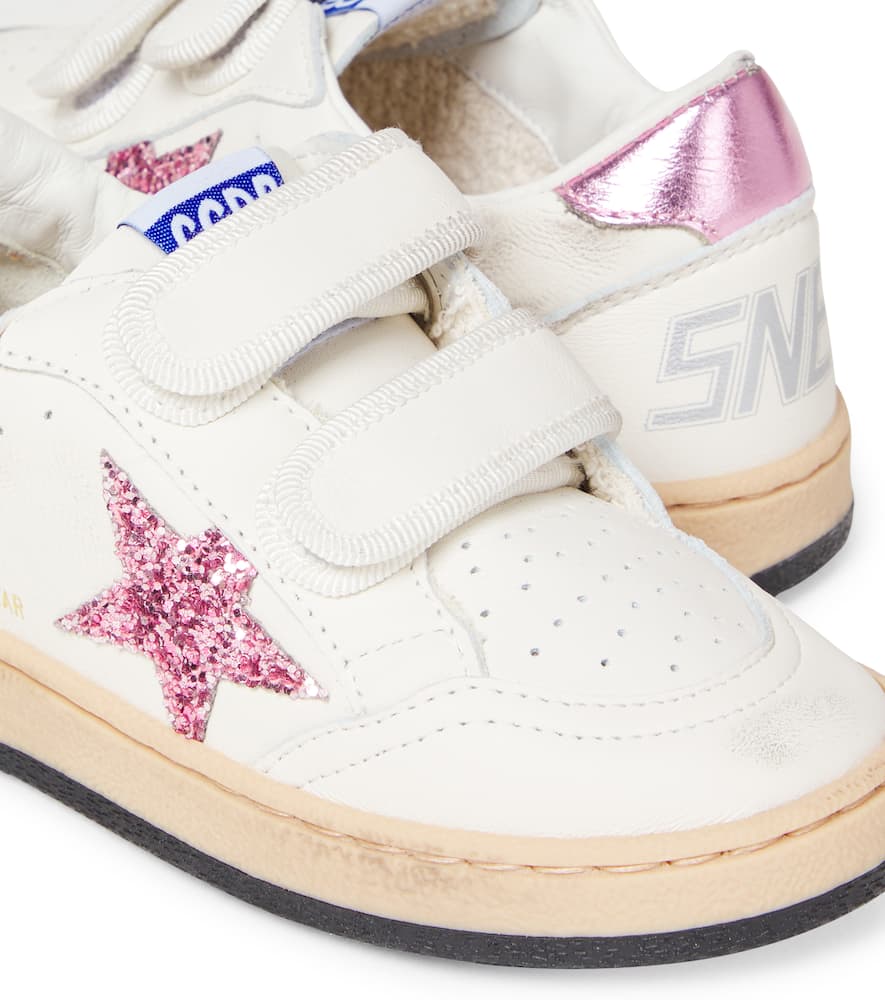 Golden Goose Ball Star Glitter Leather Sneakers In Multi