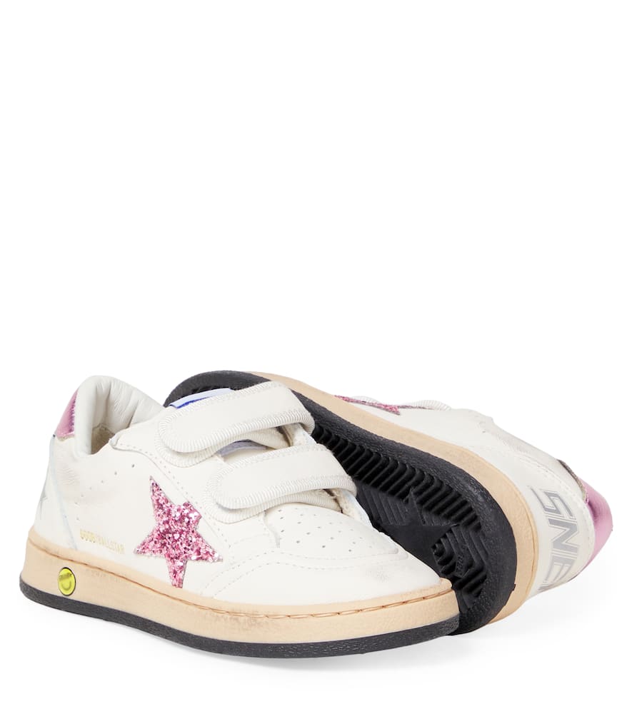 Golden Goose Ball Star Glitter Leather Sneakers In Multi