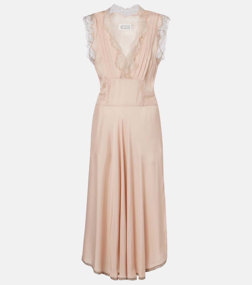 Maison Margiela Abito midi con pizzo