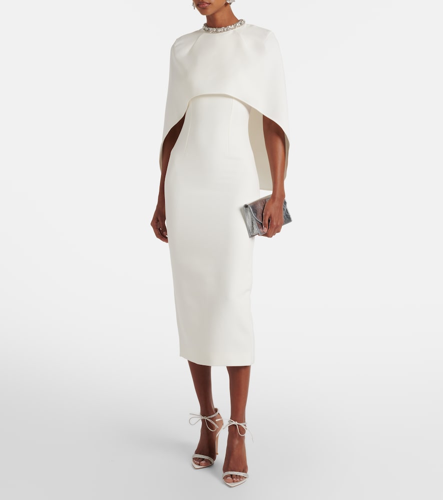  Roland Mouret Roland Mouret Midikleid Aus Crêpe Mit Kristallen 