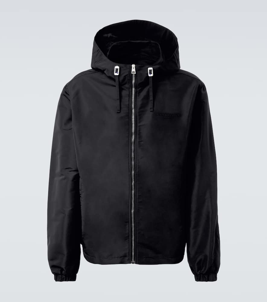 Givenchy 4g Jacquard Windbreaker Jacket In Black
